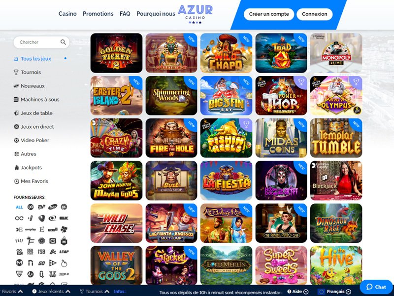 Avis Azur Salle de jeu 2023 : Récent 06 2 dans Salle de jeu de ligne ?